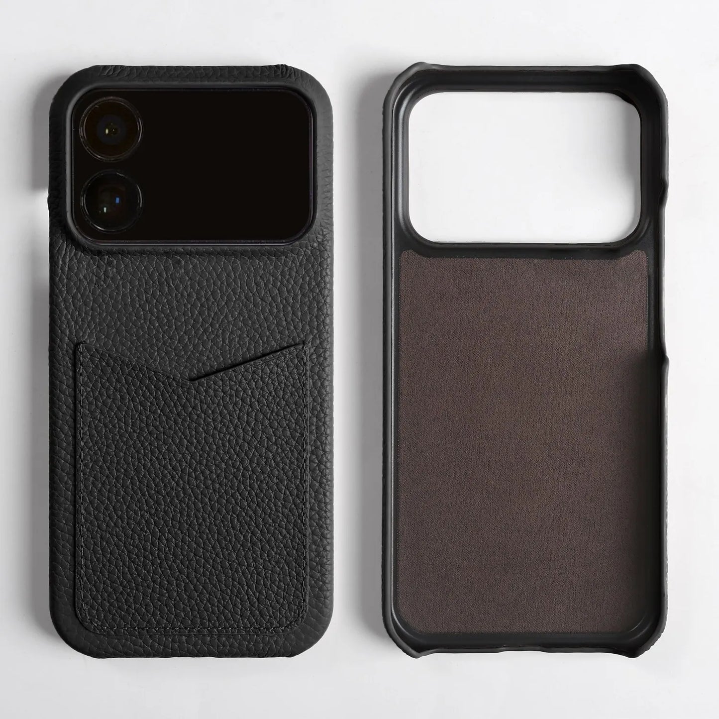 Premium Card Slot Genuine Leather Case For iphone 17 Pro Max 16 15 14 16e 17e 12 13 Mini 11 Phone Back Cover Case Coque Funda