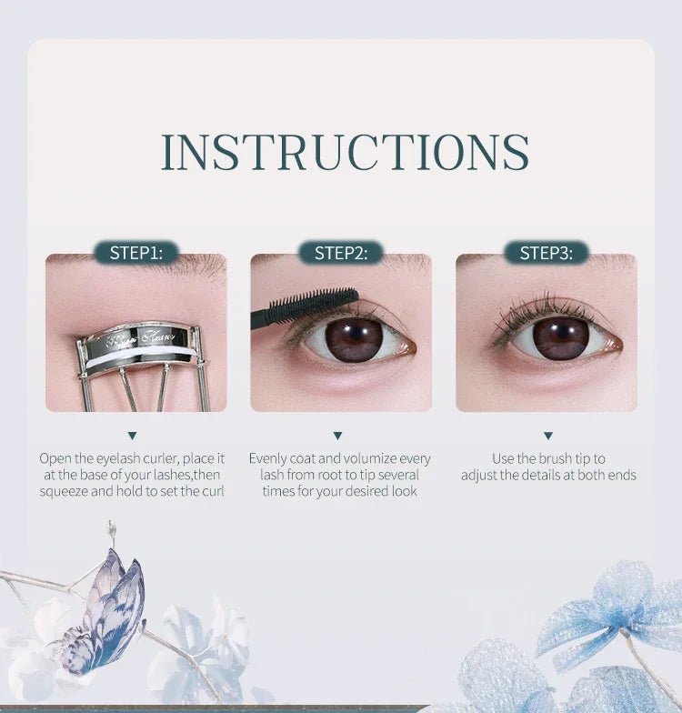 Flower Knows Mascara Eyeliner Butterfly Cloud Collection Long-lasting Waterproof Lash-Lengthening Non-Smudge Fine Natural