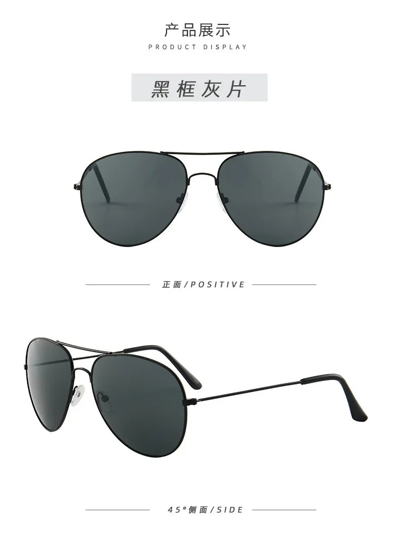 New Vintage Pilot Sunglasses for Men Metal Frame Women Sun Glasses Fashion Oculos Masculino Outdoor Shades Sunglasses UV400