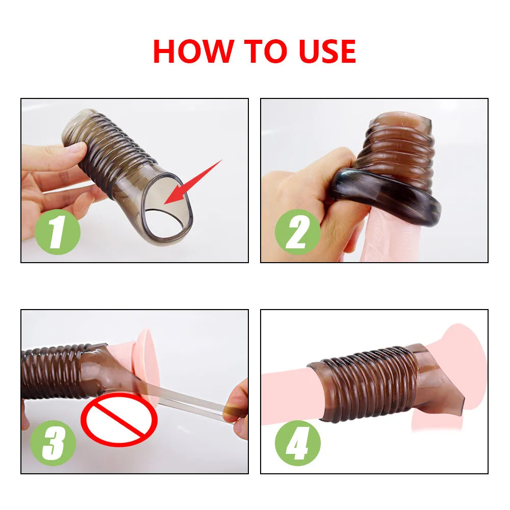 Sleeve For Penis Delay Loop Cock Sexitoys For Men Penian Rings Adult Supplies Delayed Ejaculation Linen Nozzle Cock Ring