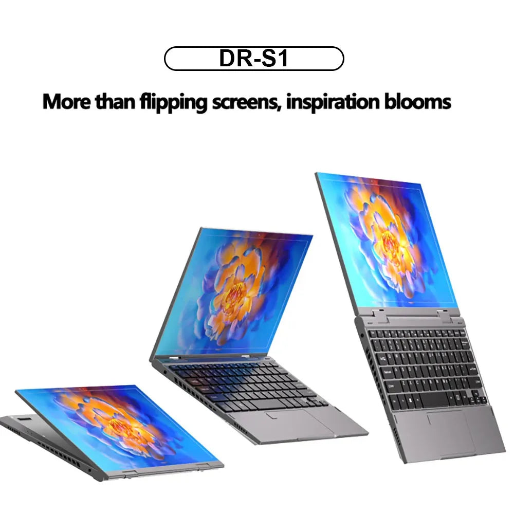 NEW 10.9 Inch 360° Fold Mini Laptop Intel N95 Touchscreens 16GB DDR5 Computer Notebook 2TB SSD Backlit Keyboard Tablet Laptop