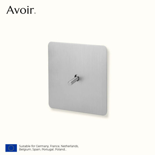Avoir Matte Silver Vintage Toggle Switch Panel Brass Lever Switches Push Button Home Improvements Light Switches Dimmer Sockets