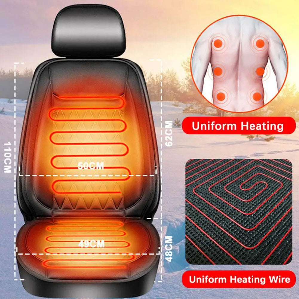 12-24v Heated Car Seat Cover 30' Fast Car Seat Heater Cloth/Flannel Heated Car Seat Protector 25W Seat Heating Cover Car Seat