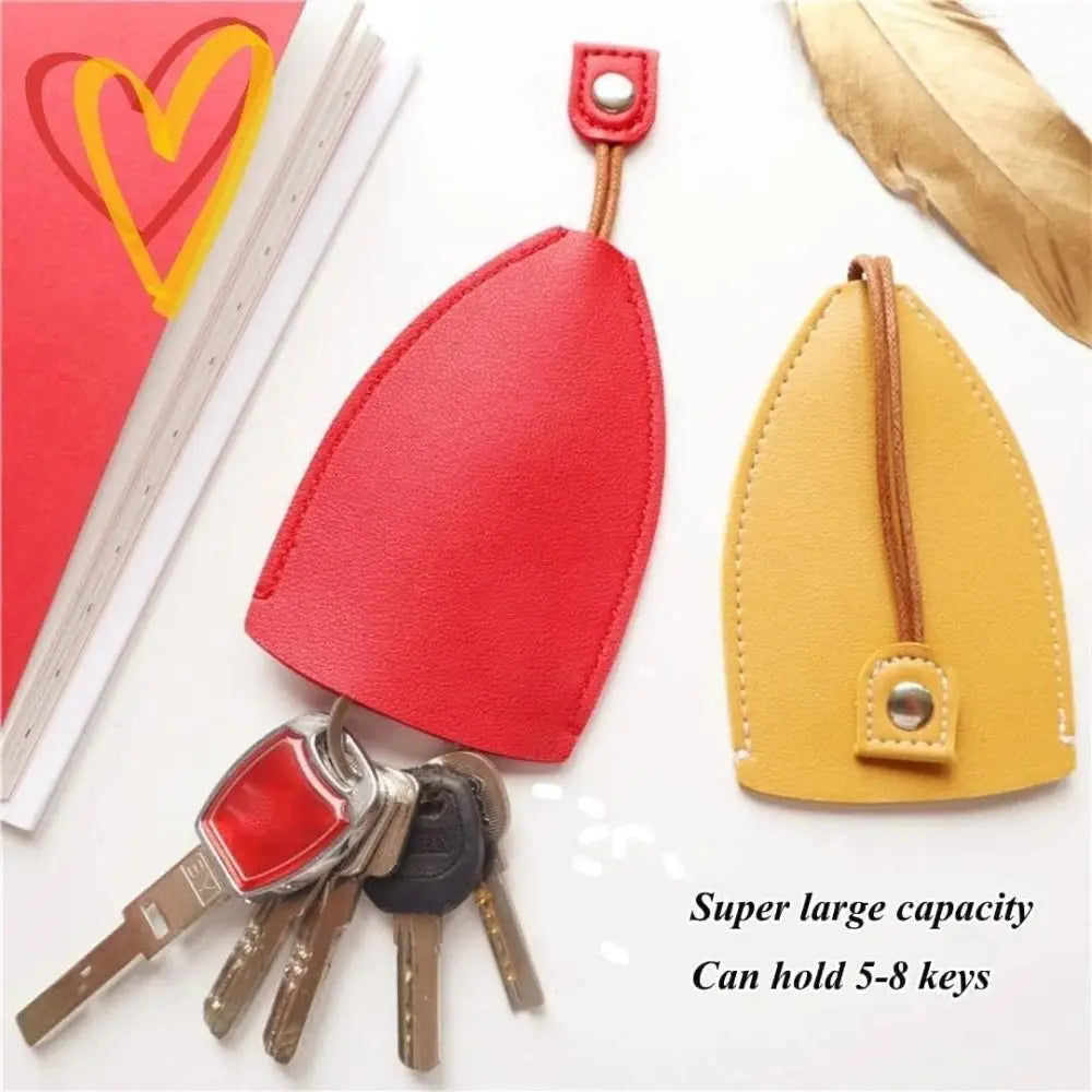 Creative PU Leather Pull Out Cute Large Capacity Car Key Case Car Keychain Stylish PU Leather Key Wallets for Protecting Key