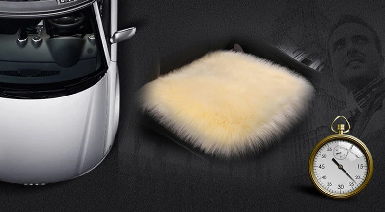 Artificial Wool Car Seat Cushion Winter Plush Auto Seat Cloak Universal Warm Car Seat Cover For Kia Lada Vesta Renault Skoda etc