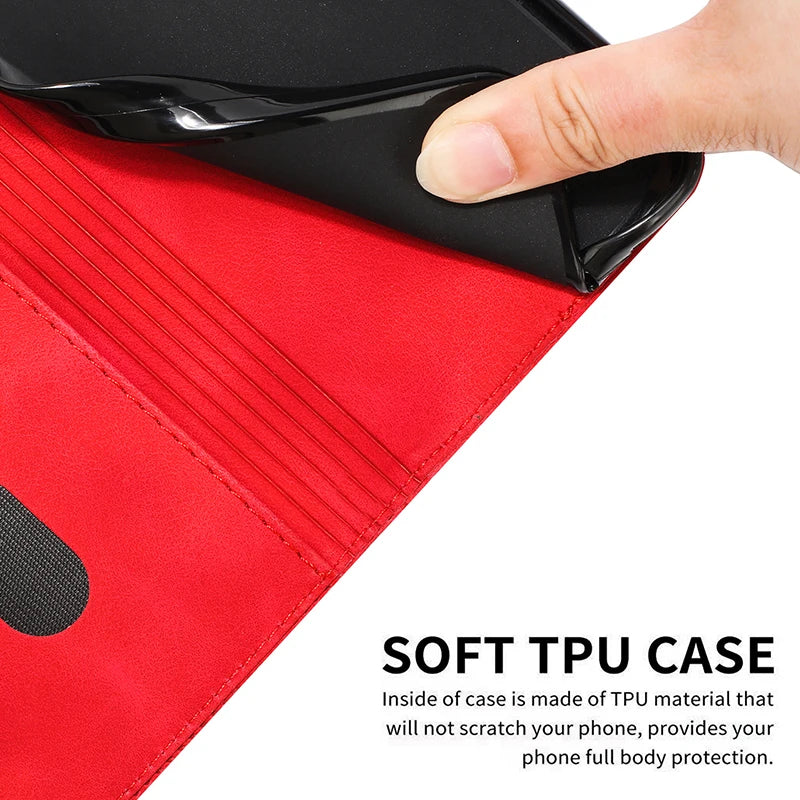 Stand Flip Wallet Case for Xiaomi Redmi 14C 13C 13R 12C 12 13 4G 5G 10 2022 11a 10C 10A 9C 9A 8A 7 8 6A Leather Protect Cover
