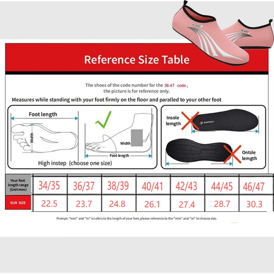 Unisex Water Shoes Soft Beach Non-Slip Aqua Shoes Quick Dry Breathable Swimming Diving Snorkeling Sneaker Socks Slipper