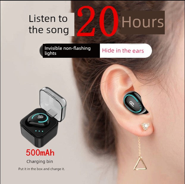 True Wireless Bluetooth Headset High Quality Noise Reduction in-Ear Sports Game Ultra-Long Life Battery Sound Quality Super Good for Boys and Women