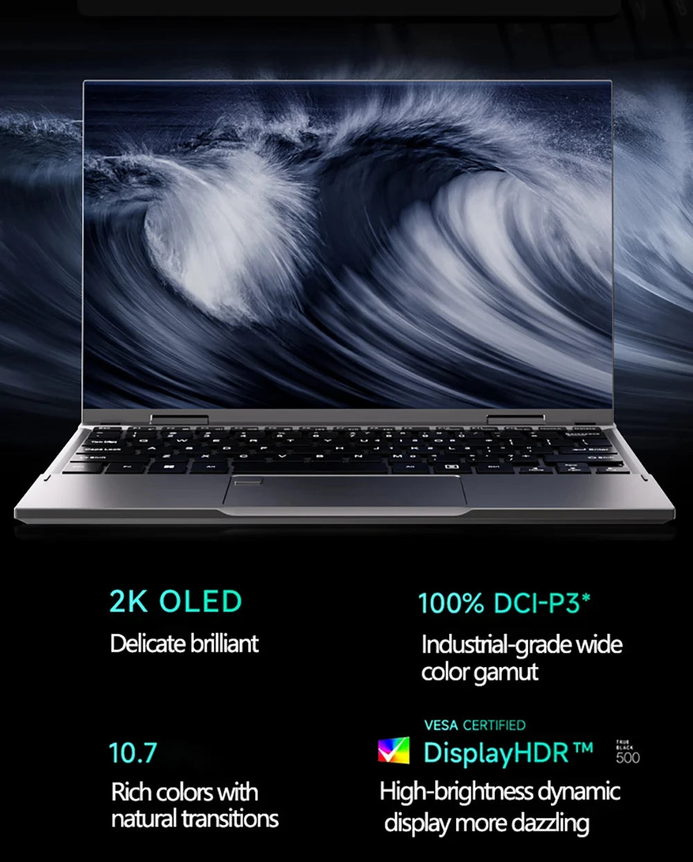 NEW 10.9 Inch 360° Fold Mini Laptop Intel N95 Touchscreens 16GB DDR5 Computer Notebook 2TB SSD Backlit Keyboard Tablet Laptop