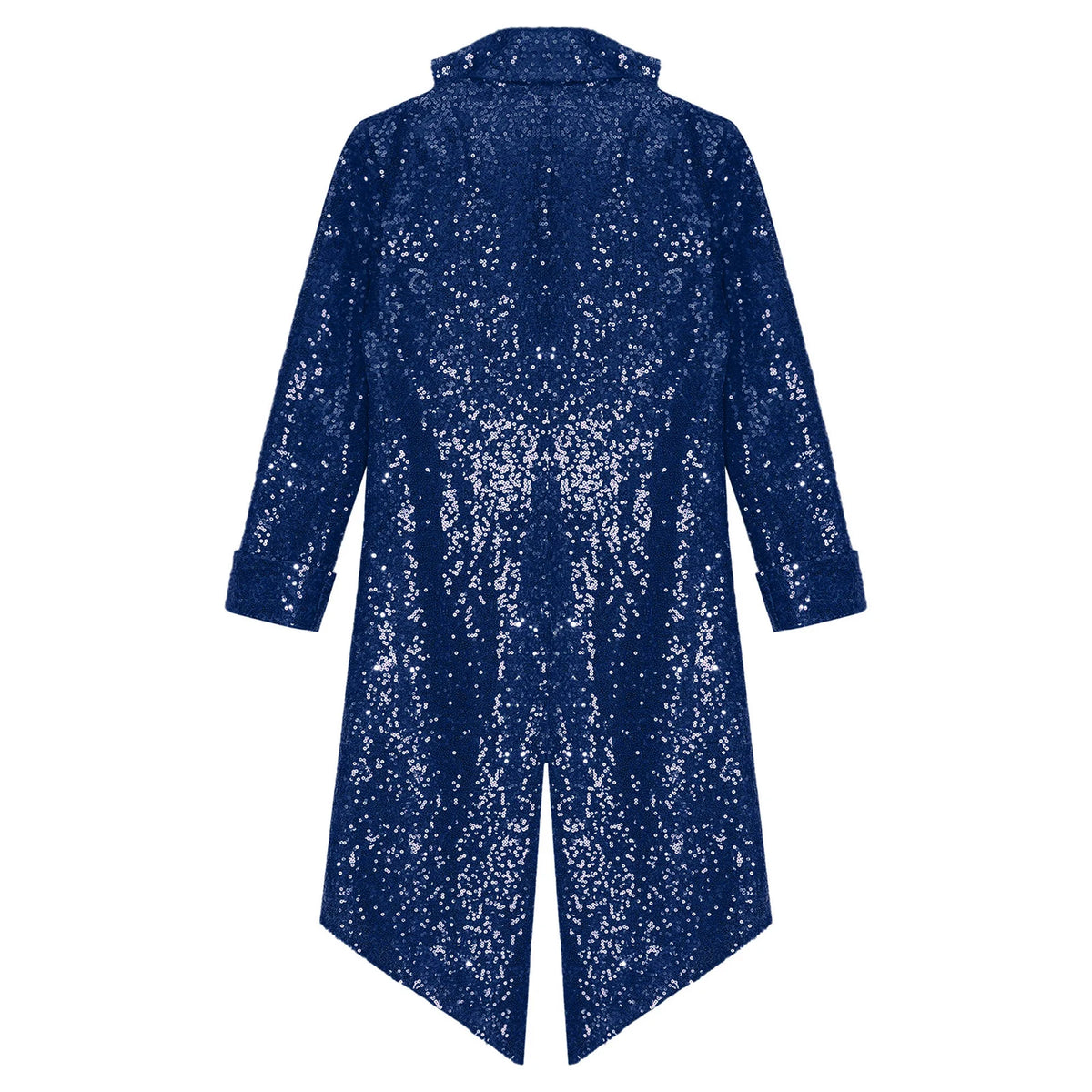 Kids Boys Halloween Medieval Renaissance Costume Sparkly Sequins Victorian Tailcoat Jacket Frock Coat Long Sleeve Gothic Tuxedo