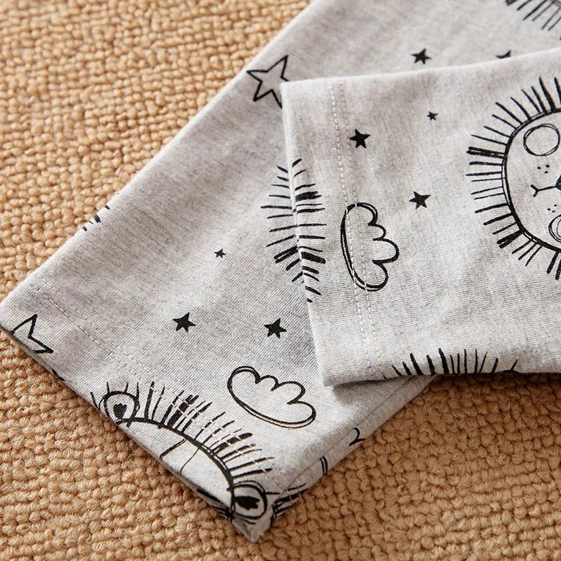 0-18 Months Baby Pure Cotton Set Long Sleeved Clothes And Pants Spring And Autumn Clothing Cute Lion Print Clothes For Babies
