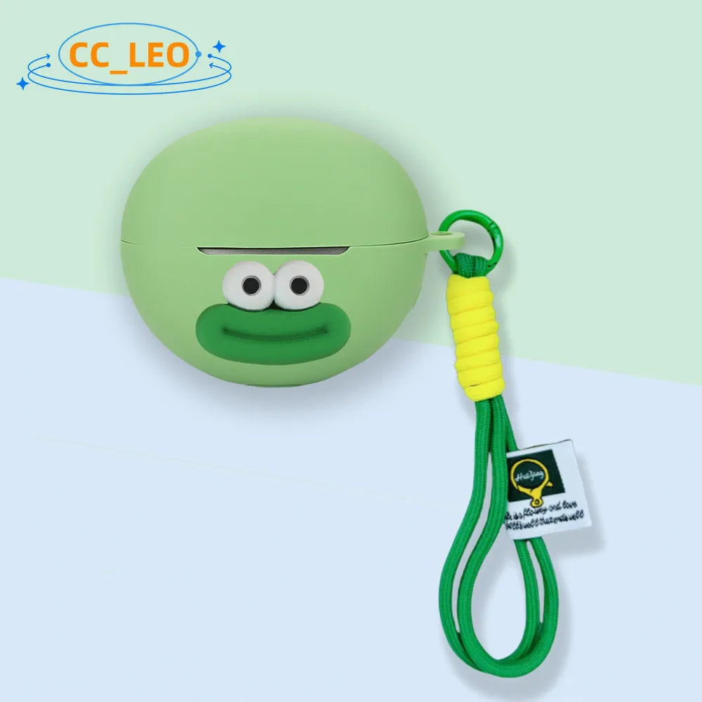 For Honor Choice EarBuds Clip Case Cute Lanyard Pendant Cartoon Cat Suitable for Honor Choice EarBuds Clip Protective Cover