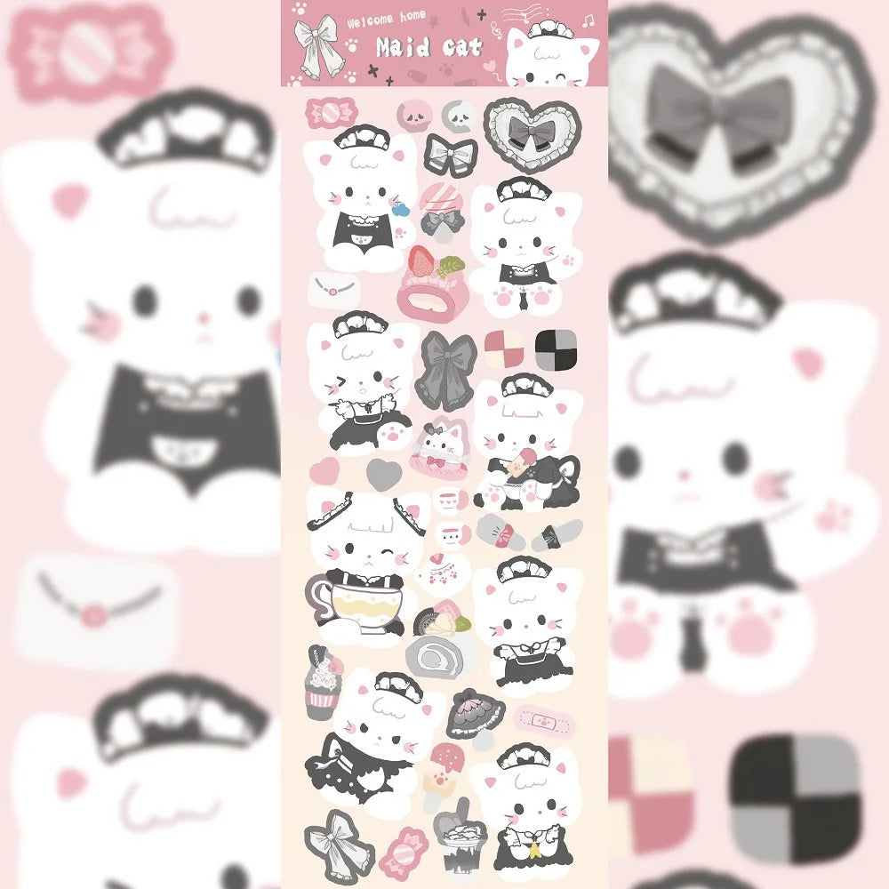 Kawaii Cute Laser Cartoon Animal Party Stickers For Girl Stationery Handbook Diary Planner Scrapbook DIY Decorative Stickers