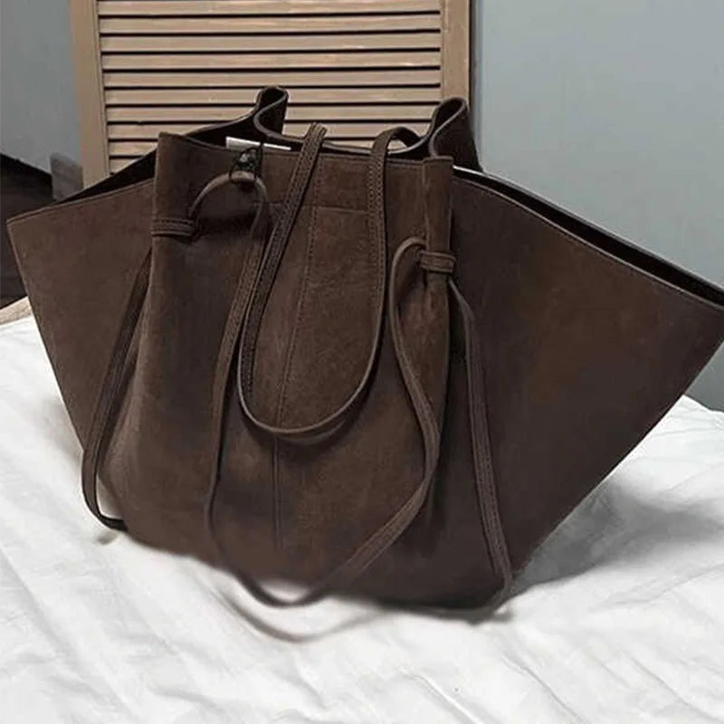 Luxury Large Capacity Women's Underarm Wing Bag, Female French Commuter Wings Handheld Shoulder Bag, Underarm Shopper Tote Bag