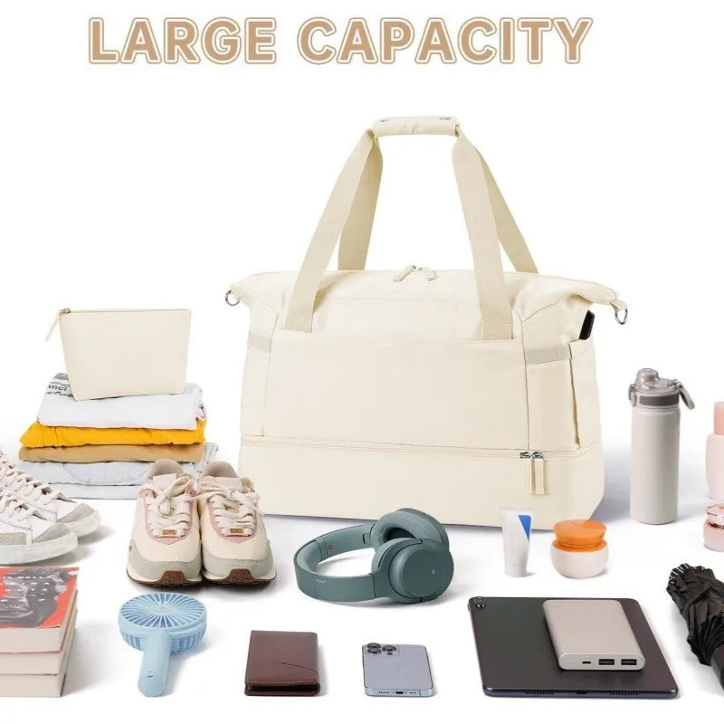 Large Capacity Gym Bag Multifunctional USB Charging Port Storage Bag Dry Wet Separation Sports Travel Organizer Home Storage