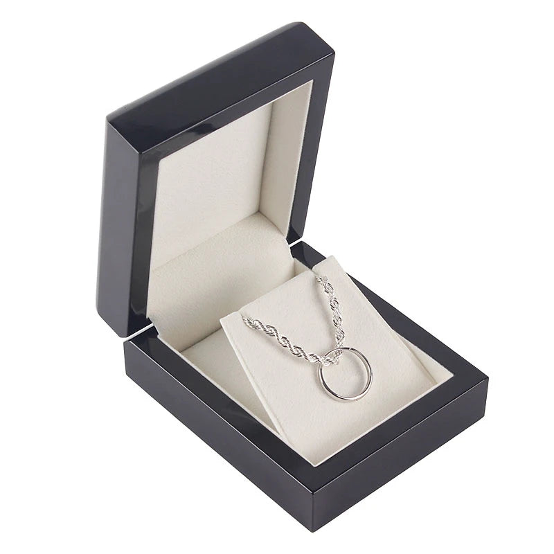 High Gloss Wooden Lacquer Finish Jewelry Ring Earing Box Jewellery Necklace Pendant Bracelet Packaging Storage Case