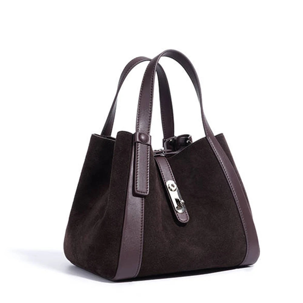 Luxury Women Handbag Custom Letters Small Female Hobo Tote Bag Velvet Suede Cow Leather New Design Lady Top Handle Shoulder Bag