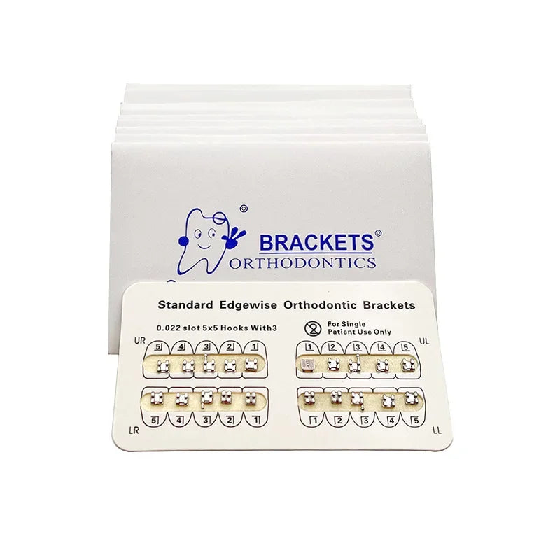 10 Packs Dental Orthodontics Brackets Metal Teeth Bracket Braces Edgewise Without Hook/3 Hook