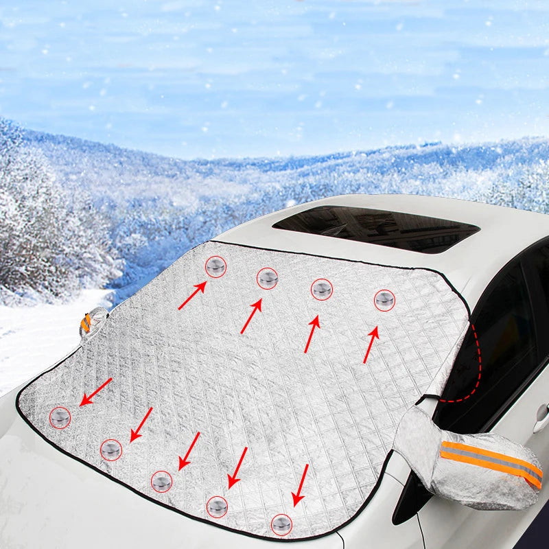 Winter Car Snow Shield Shade Front Windshield Anti-frost Antifreeze Sunshade Cover Sun Shade Protector Auto Exterior Accessories