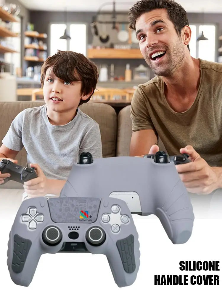 For PS5 Controller Anti-Slip Silicone Cover 30th Anniversary Limited Edition With Touch Screen Sticker For PS5 Controller Shell