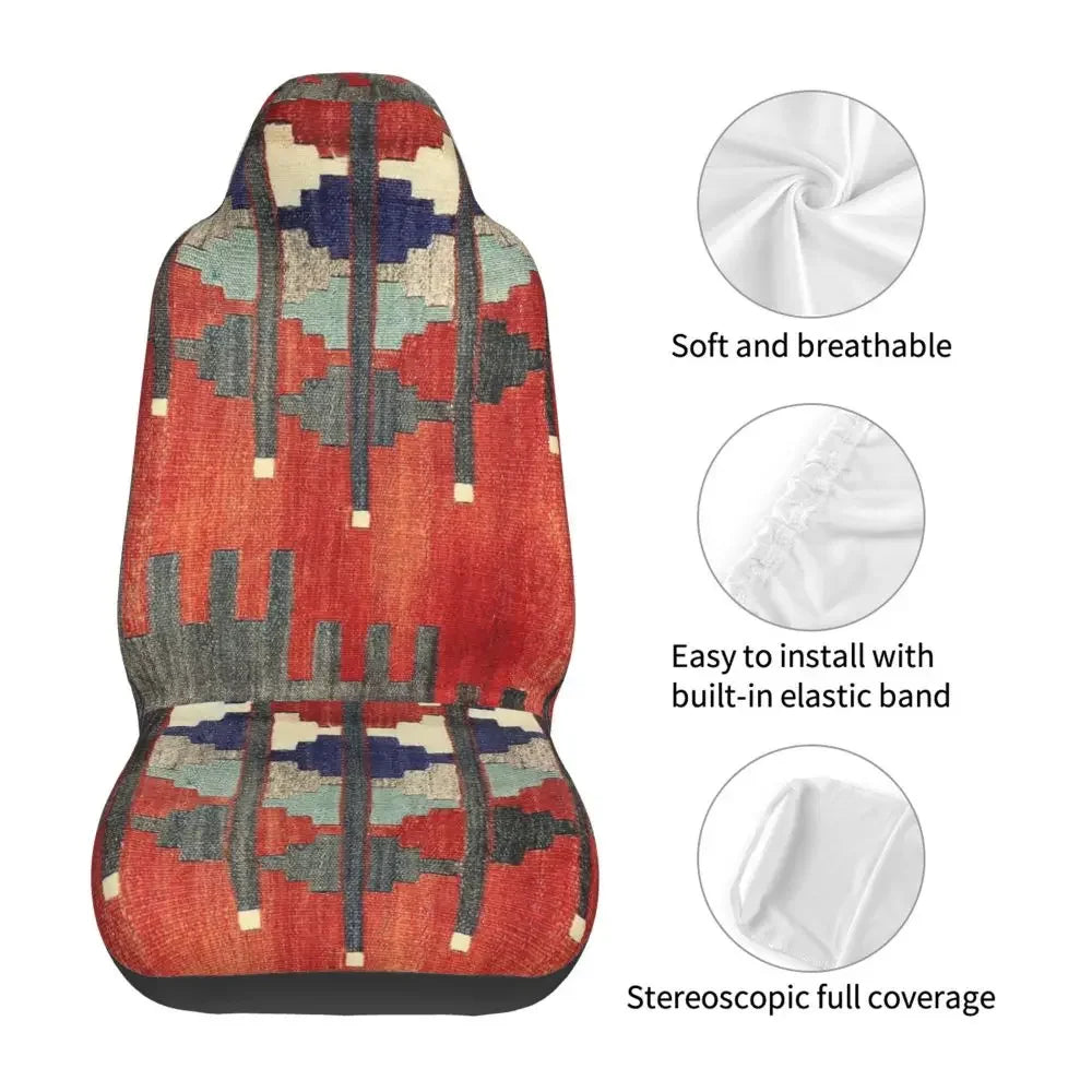 Boho Aztec Universal Car Seat Cover Four Seasons Women Ethnic Persian Tribal Car Seat Cushion Fabric Hunting