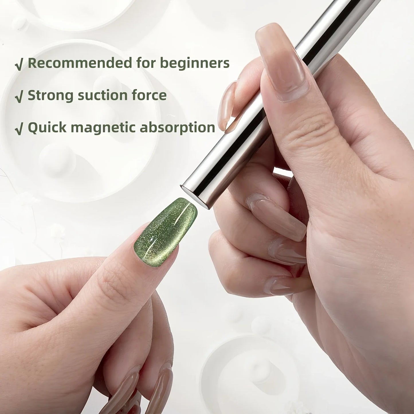 Super Long Double Head Nail Magnet Tool Pens Magnetic Cat Eye Gel Polish Nail Art Kit for DIY Salon Studio Or Home Use
