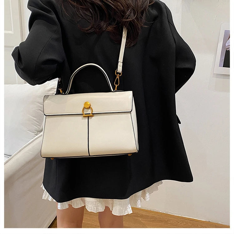 2025 New Classic Style Solid PU Square Shoulder & Crossbody Bags High Quality Sense of Luxury Simple Commute Handbags for Women