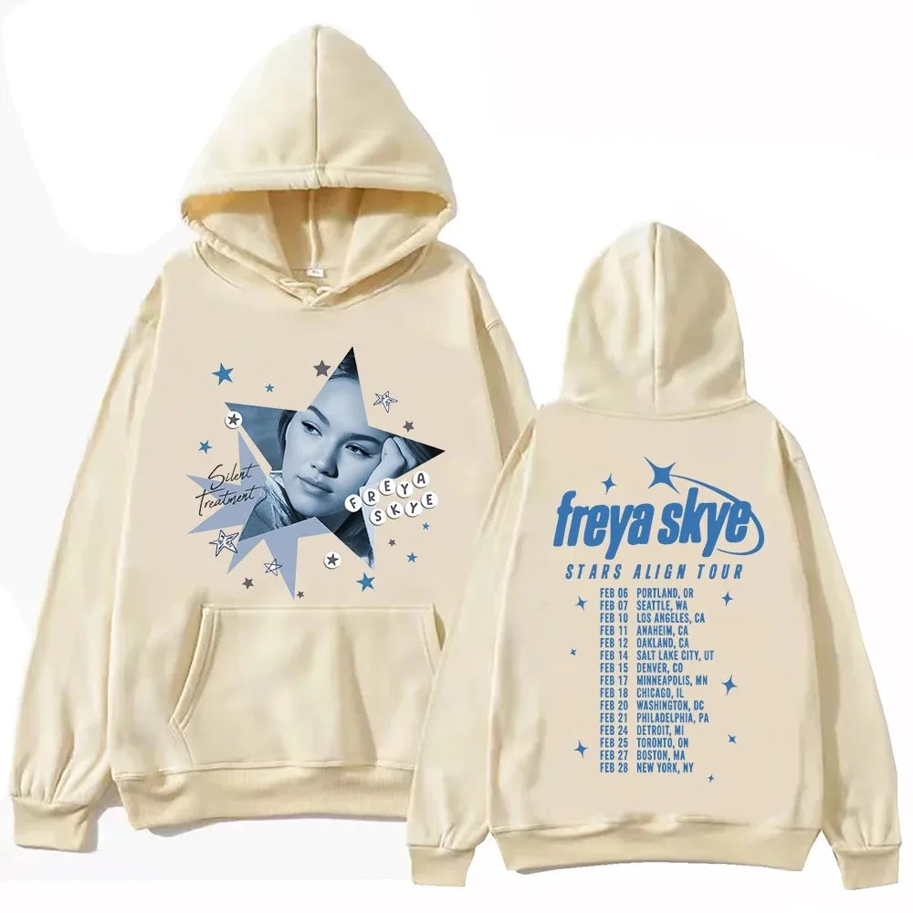 Silent Treatment Hoodies Freya Skye Fashion Clothes Winter Spring Fleece Long Sleeve Hooded Sweatshirts Male Female Pullover