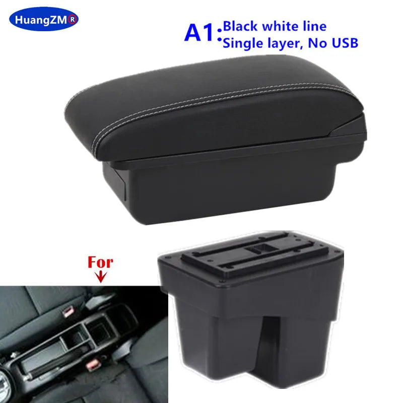 For Honda Jazz Armrest For Honda Fit Jazz 3 2014-2019 Car Armrest Box Car Storage Box Retrofit Accessorie Simple installation
