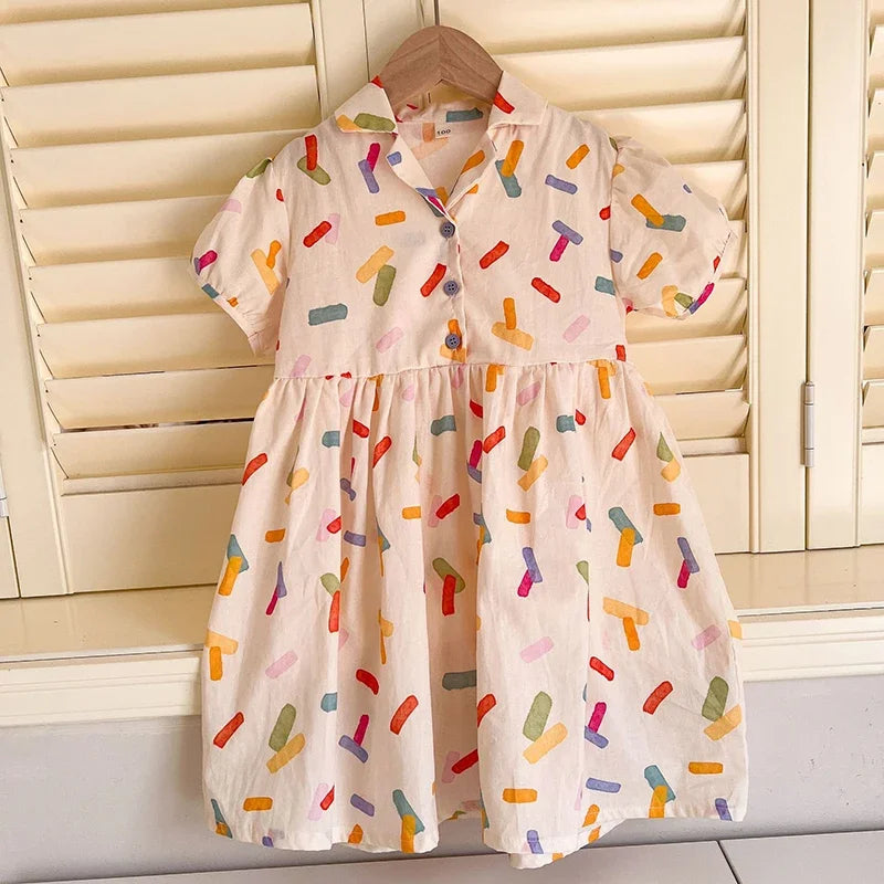 2025 New Vacation Style Cotton Kids' Summer Clothing Set Girls Sundress for 80 - 150cm Boys and Girls Sibling Outfits