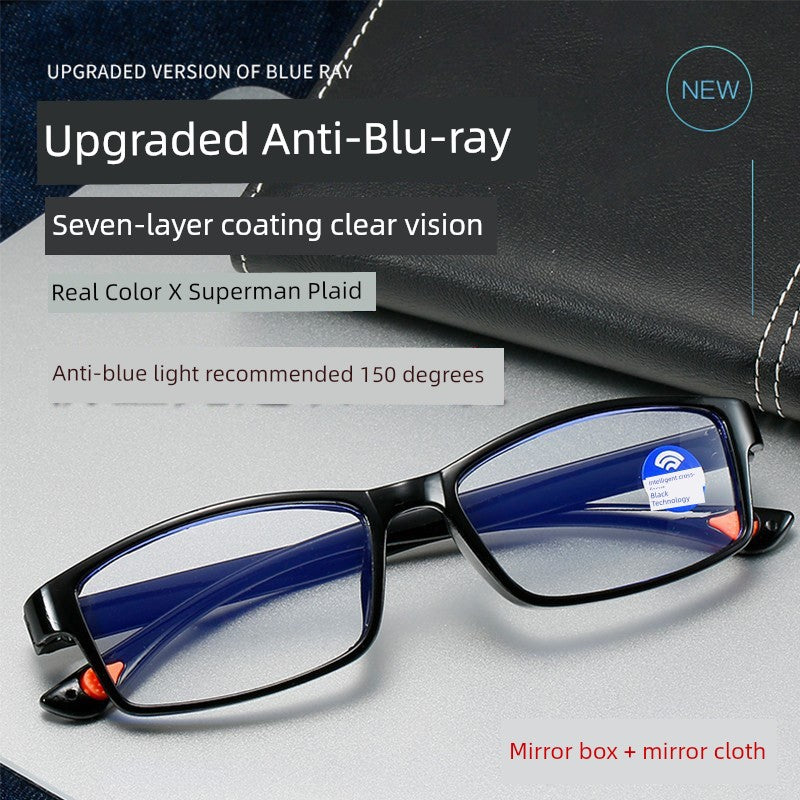 Middle-Aged and Elderly Reading Glasses Men's Dual-Use Anti-Blue Light Multi-Focus Smart Zoom Multi-Function Presbyopic Glasses Ladies