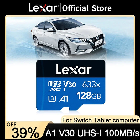 Lexar 633X Memory Card 128GB Class 10 Micro SD Card 64GB 32GB Flash Cards SDHC/SDXC UHS-I Blue TF Cards for Dashcam/Camcorder