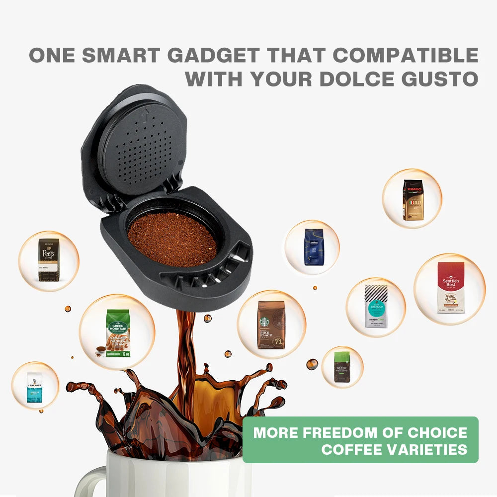 Reusable Coffee Adapter for Dolce Gusto PICCOLO XS/Genio S Coffee Machine Espresso Refill Pod Coffee Capsule Holder Accessories