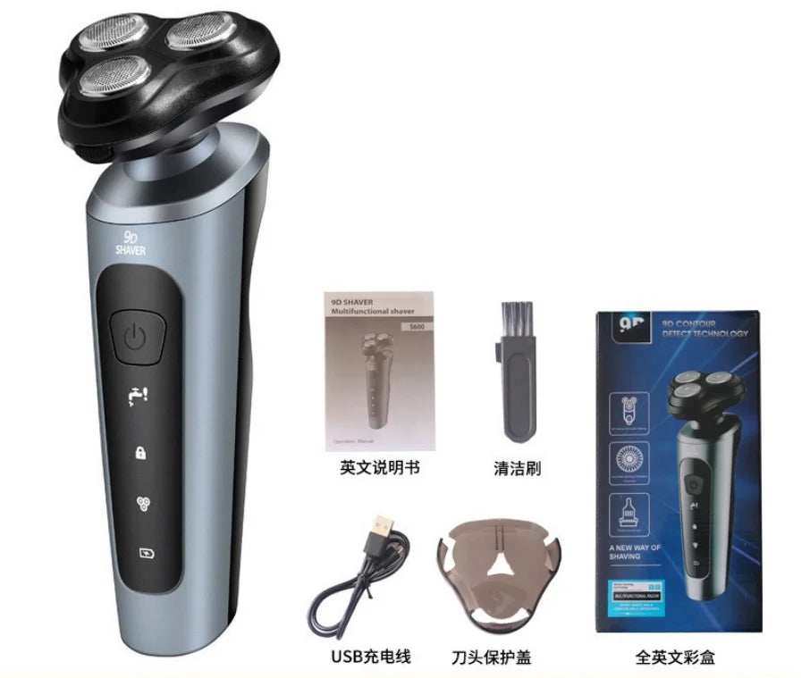 Electric Waterproof Shaver   Wet Dry Shaving With USB Charging Cable   Suitable For Business Trip Home Daily Use
