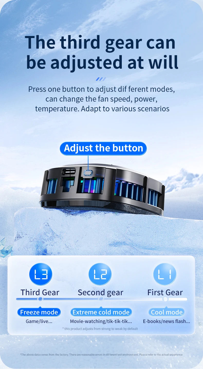 New X76A Magnetic Display Phones Cooler Back-Clip 2 in 1 Game Cooler Semiconductor Fast Phone Cooling Fan for IOS Android Phone