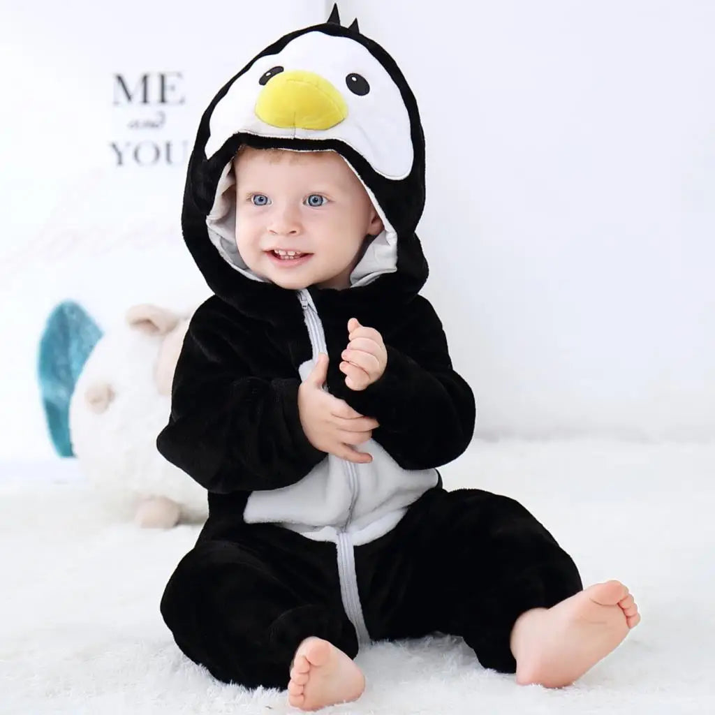 Baby Kigurumi Dragon Cow Monkey Animal Cosplay Costume Baby Girl Pajamas Winter Plush Jumpsuit for Toddler Boys 1 to 2 3 4 Years