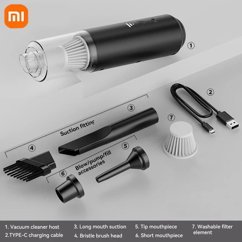 Xiaomi Dust Collector Portable Vacuum Cleaner Powerful Suction electric Wireless Smart Home Cleaning Car Vacuum Cleaner 2025
