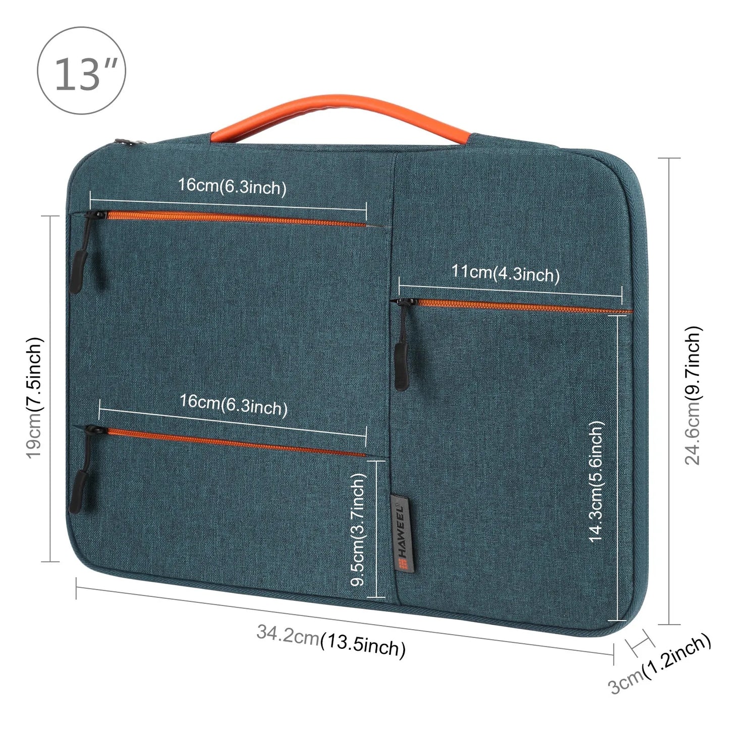 HAWEEL 13.0-15.0 inch Sleeve Case Zipper Briefcase Laptop Handbag For Macbook/ Samsung/ Lenovo Thinkpad and Other Laptop Bag
