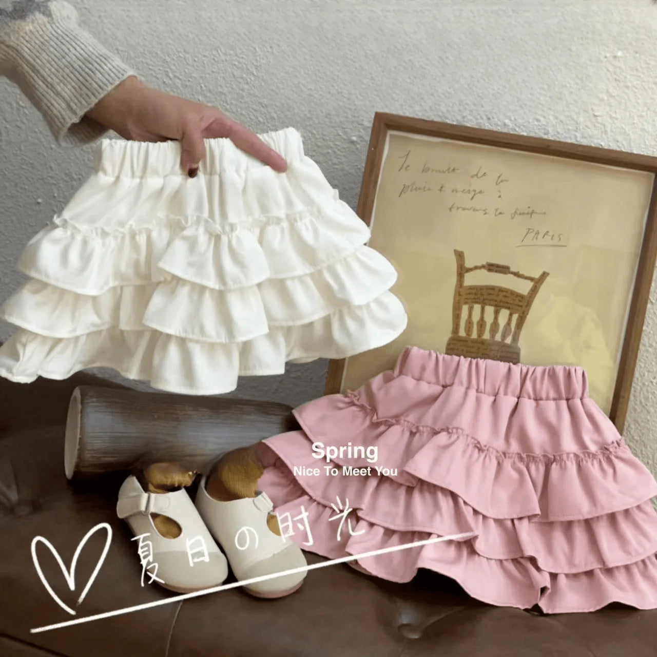 2024 Baby Girls Summer Clothing Cake Skirts With Safty Shorts Fashion Kids Children Birthday Skirt Casual Cute Clothes