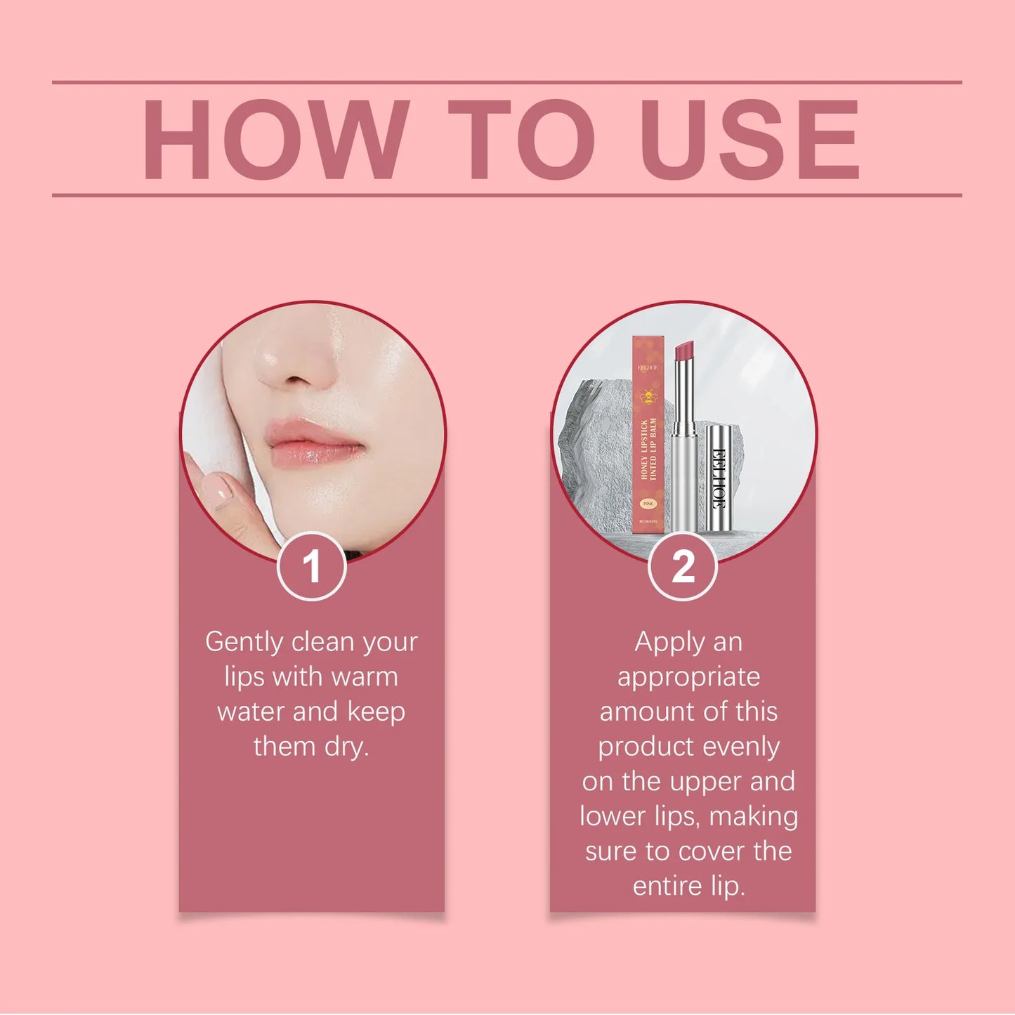 Pink Moisturizing Honey Lipstick Deep Moisturizing Restore Lip Elasticity Prevent Chapped Lips Hydrating Dryness Care Lip Balm