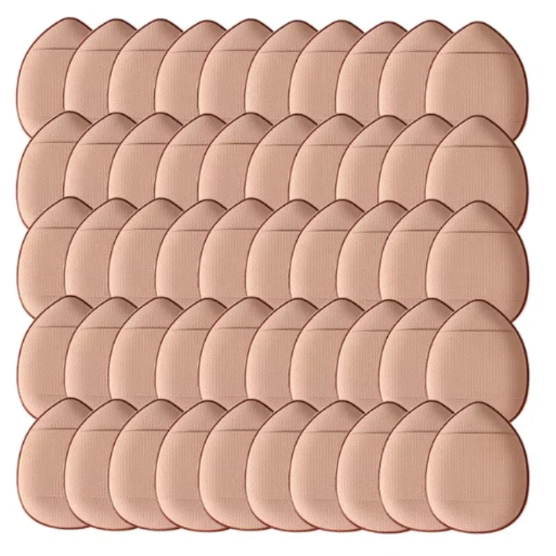 50-Pack Mini Fingertip Powder Puff Set (Pink) - Precision Foundation & Concealer Applicator Sponge Finger Pads
