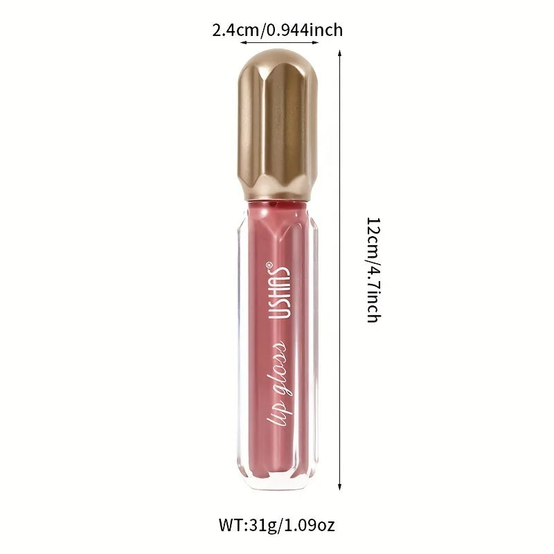 Mirror Pearl Lip Gloss Waterproof Long Lasting Moisturizing Lipstick Shine Glitter Lip Glaze Women Non Stick Cup Lip Tint Makeup