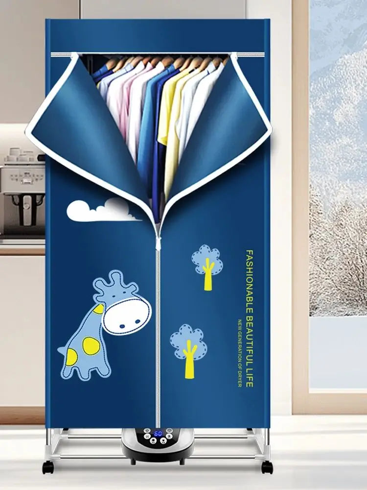 Portable Electric Clothes Dryer,220V-1500W Heated Clothes Airer, Heated Clothes Dryer with Timer, Electric Clothes Dryer