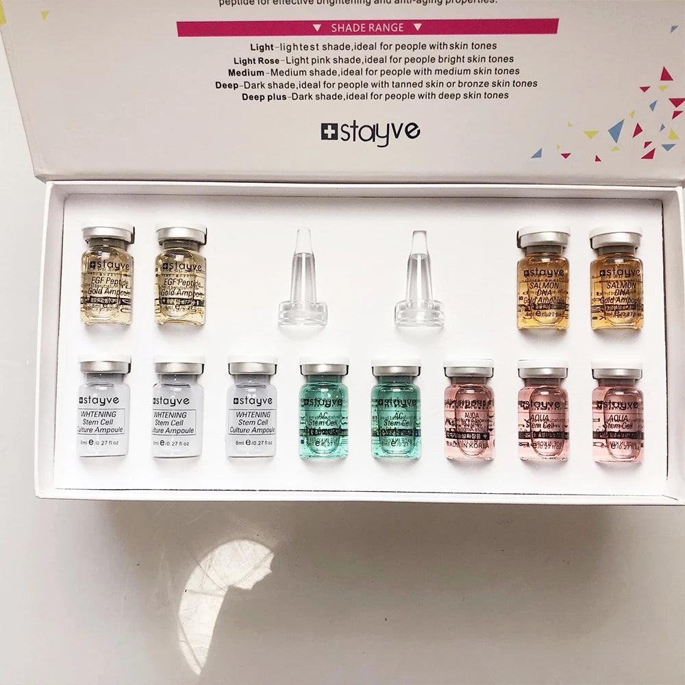Korea Stayve BB Cream Glow Skin Booster Ampoule Kit Niacinamide/Salmon DNA  Face Foundation Moisturizing Cream Skin Care Beauty