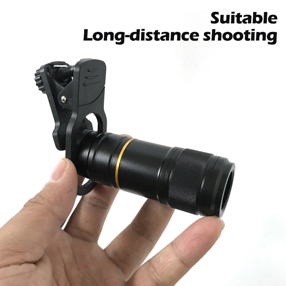 Fonken 17MM Universal Phone Lens Clip Adapter Adjustable Extended Clamp for Telephoto Telescope Wide Angle Macro Lenses