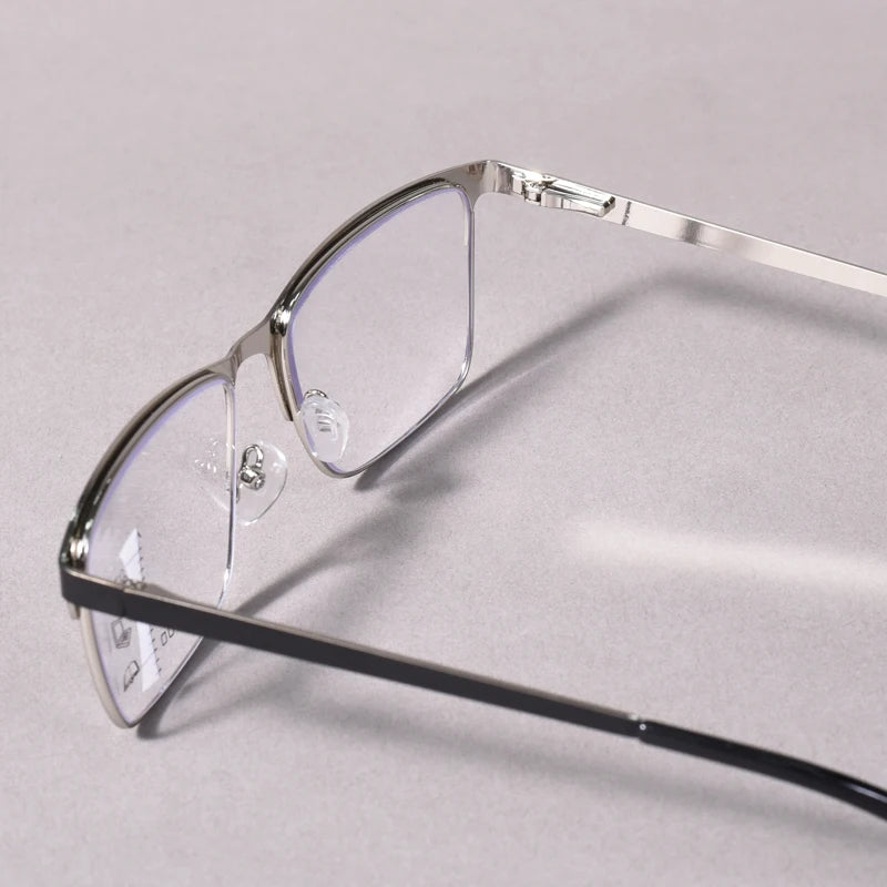 Black Double Color Frame Progressive Multifocal Reading Glasses Anti-blue Light Far Sight Glasses Men Big Full Frame Business Pr