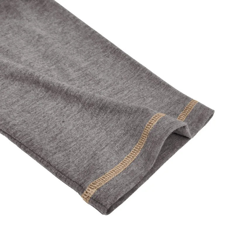 2025 Autumn Winter New Fashion Men's Casual Trendy Basic Henry Collar Long Sleeve Button Solor-coded T-shirts Male Clothes Tops