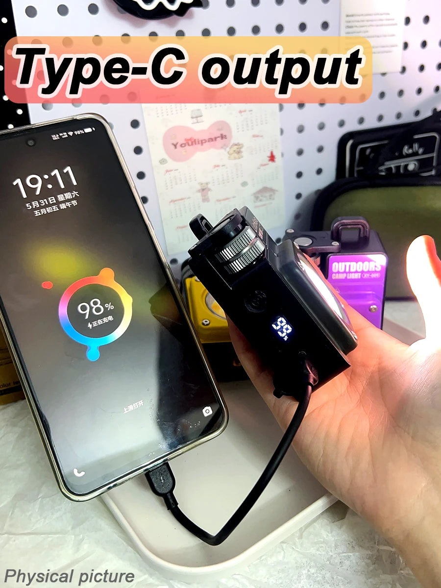 LiitoKala multifunctional mini "camera" light 3500LM large floodlight, suitable for hiking, outdoor activities, work, and picnic