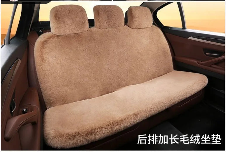 Car Seat Covers Set Fur Front Car Seat Cushion Faux Fur Universal Wool Car Seat Cover Winter Warm Plush Soft Sheepskin
