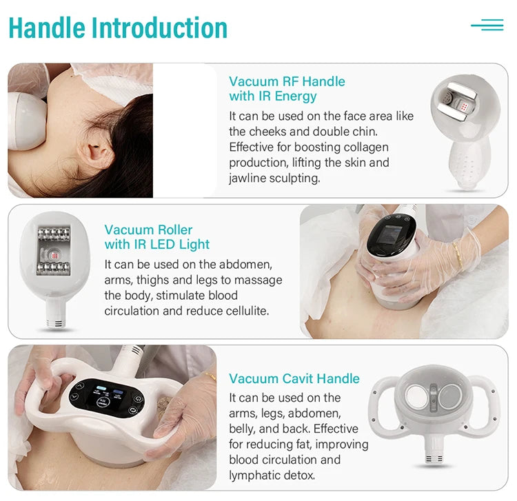 2025 Newest Big Mechanical Vacuum Roller Slim Strong Cleaning System 3in1 Vela Body Shape Machine V8